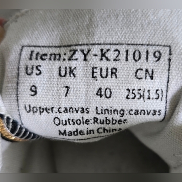 Golden Knights Fan Converse Style Sneakers Low Top US Size 9 - Picture 8 of 8